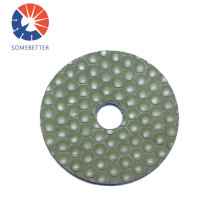 Diamond abrasive tool dry flexible polishing pad for granite marble